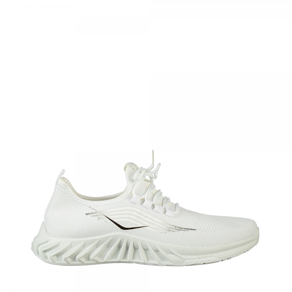 Ανδρικά αθλητικά παπούτσια  λευκά από ύφασμα Stroben - Kalapod.gr